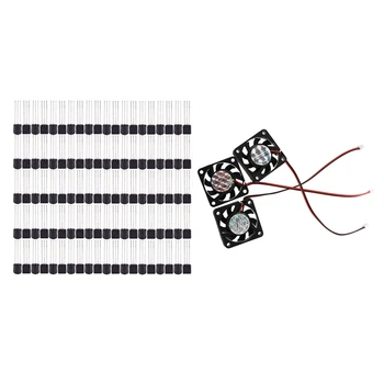 

100 x 2N2222 NPN TO-92 Plastic-Encapsulate Power Transistors 75V 600MA & 3 Pcs 4cm 2 Pin DC Brushless 12VDC 0.10A CPU Cooler Coo