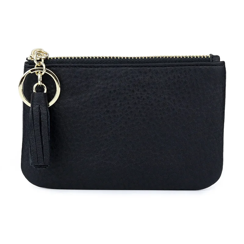 

Hot lady zero wallet coin bag leather small wallet head leather zipper hand with key money bag coin purse clutch bag bag girl