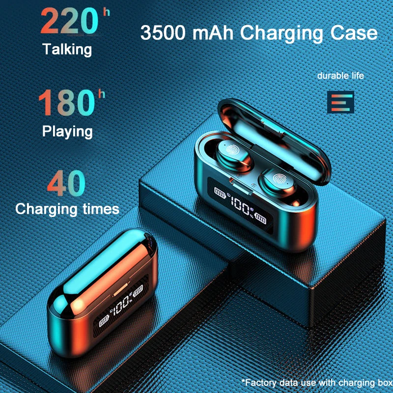 TRER TWS 5 0 Wireless Bluetooth Earphone 3500 mah Charging Case Touch Control in Ear Headset auriculares LED Display Earbuds