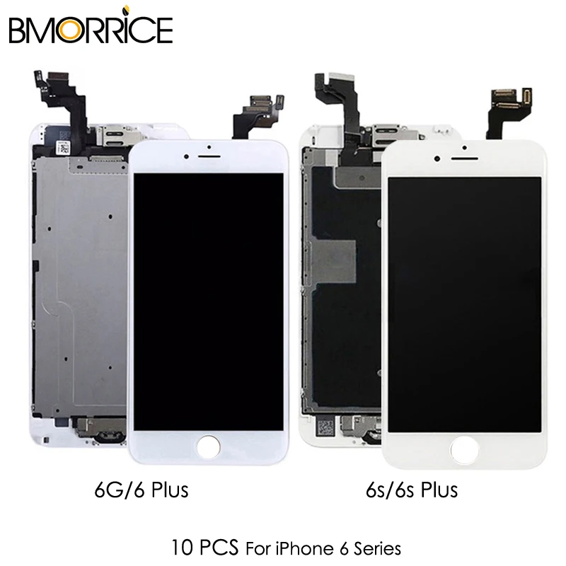 LCD For iPhone 6 Plus 6s 6G Touch Screen Digitizer +Home button+Front Camera+Ear Speaker Full Set Assembly | Мобильные телефоны и