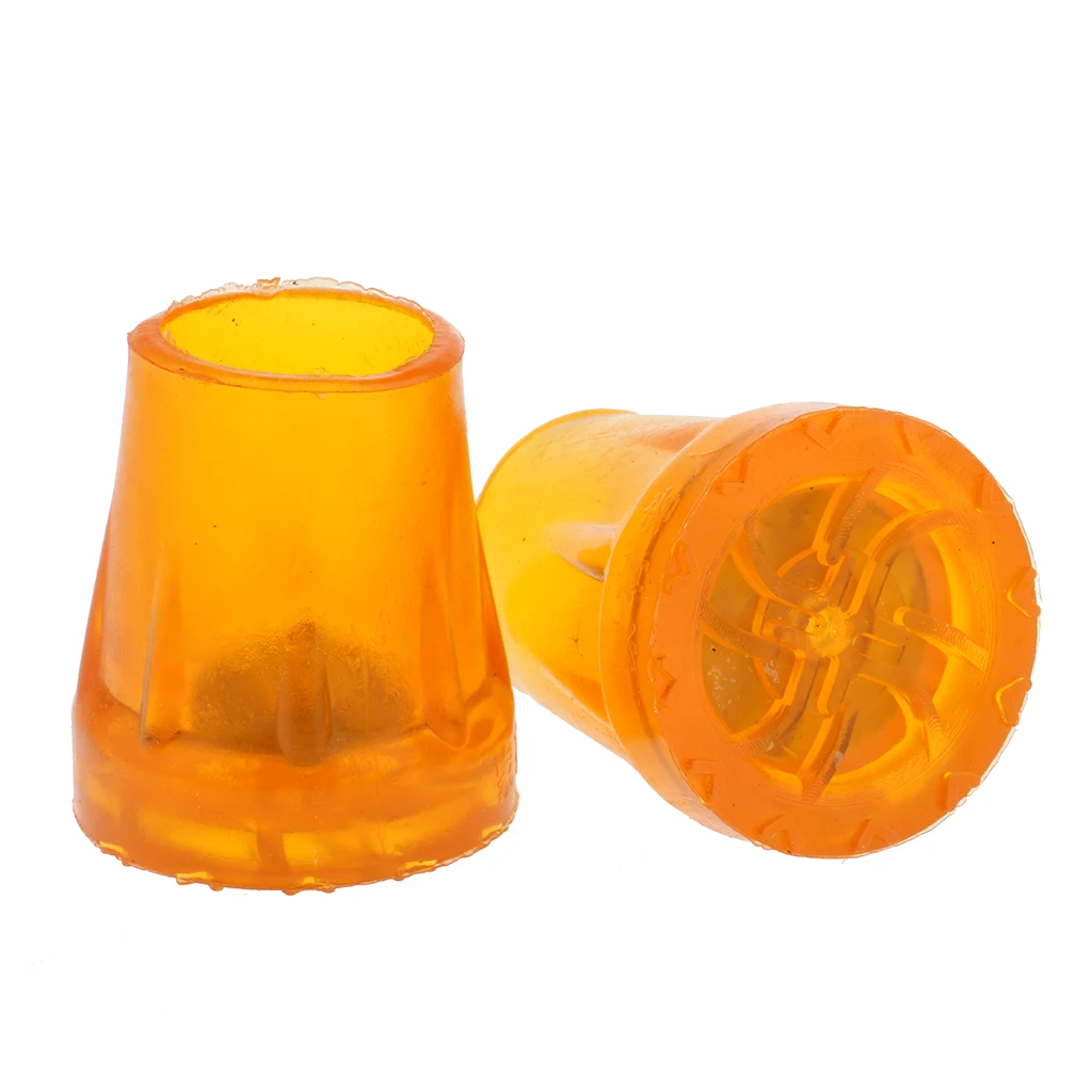 2Pcs Crutch Ferrules Rubber End Anti-skid Walking Stick Tips Crutch Bottom End Cane Replacement Tips, 25-36mm    