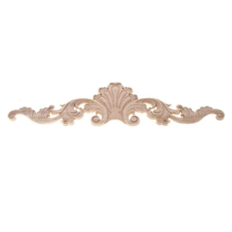 

Wood Carved Applique Frame Cabinet Furniture Decoration Unpainted Ornament Hot