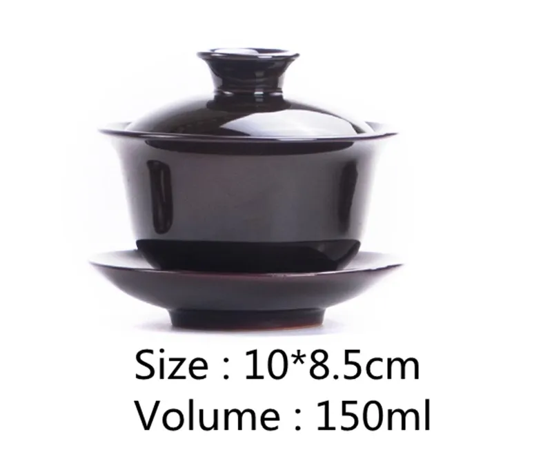 Керамическая печь Gaiwan фарфоровая чайная супница чайные чашки с крышкой и чайной чашей керамический 150 мл хрустящая глазурь чайный горшок