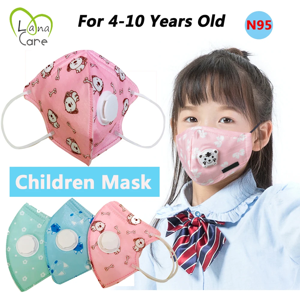 

4-10 Years Children N95 Face Mask Cotton PM2.5 Adjustable Active Carbon Reusable Face Mask Protective Anti Foam Kids Mask