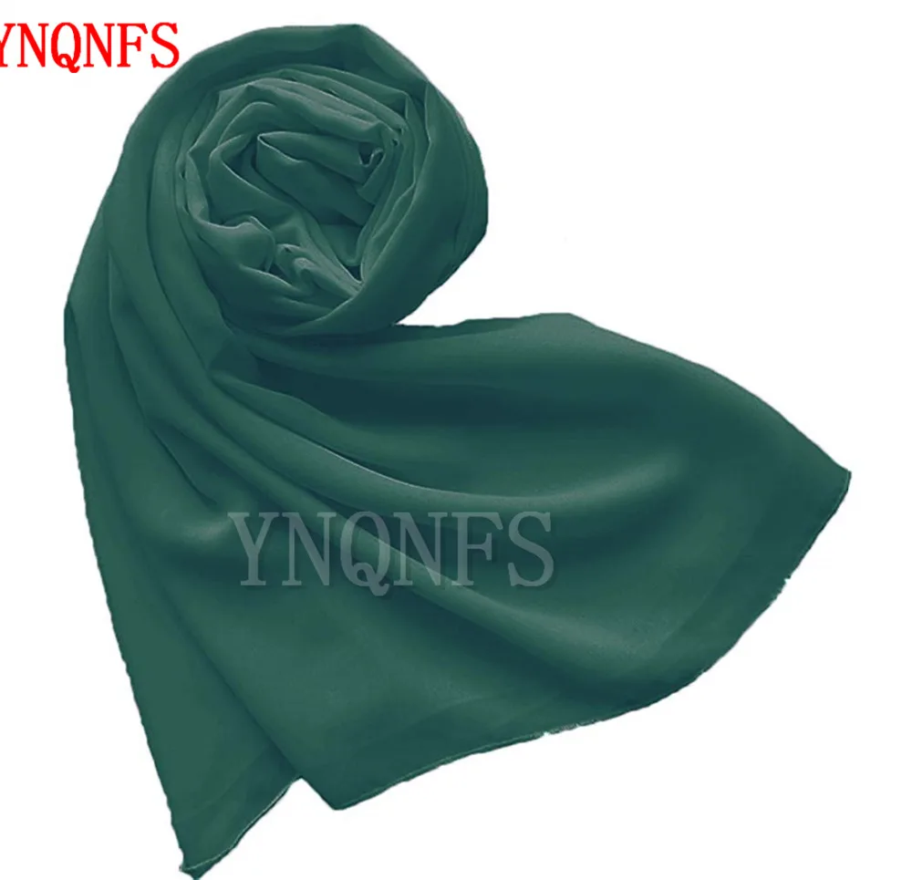 YNQNFS, шифоновый шарф для подружки невесты, головной платок, однотонный платок, мусульманский платок, шарф, шарфы/шарфы, многоцветный XF01