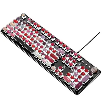 

K520 Lipstick 104 Keys USB Wired Blue Switch Mechanical Game Computer Keyboard 79 Complex Processes Dazzling Luxury-grade