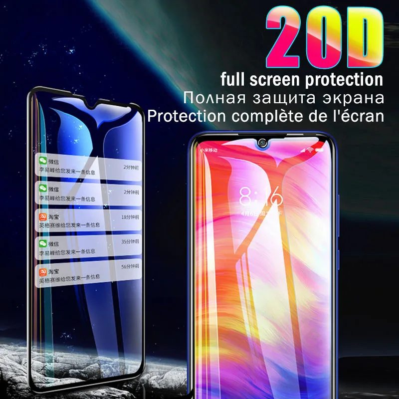 20D полное покрытие закаленное стекло пленка для Xiao mi Red mi Note 8 Pro 7 6A mi 9 Lite Защита экрана для Xiaomi mi 9T Pro 9 SE 8 Lite
