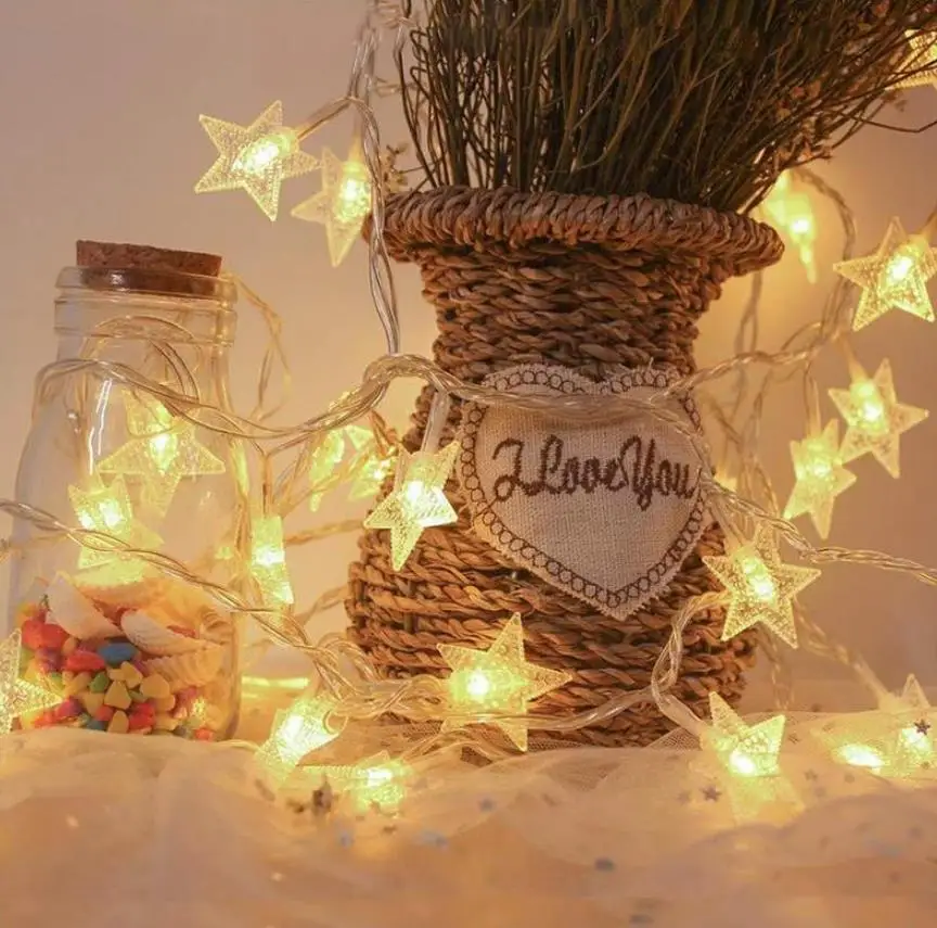 Гирлянда со звездами 20 светодиодный Дов 2 м|Светодиодная лента| |