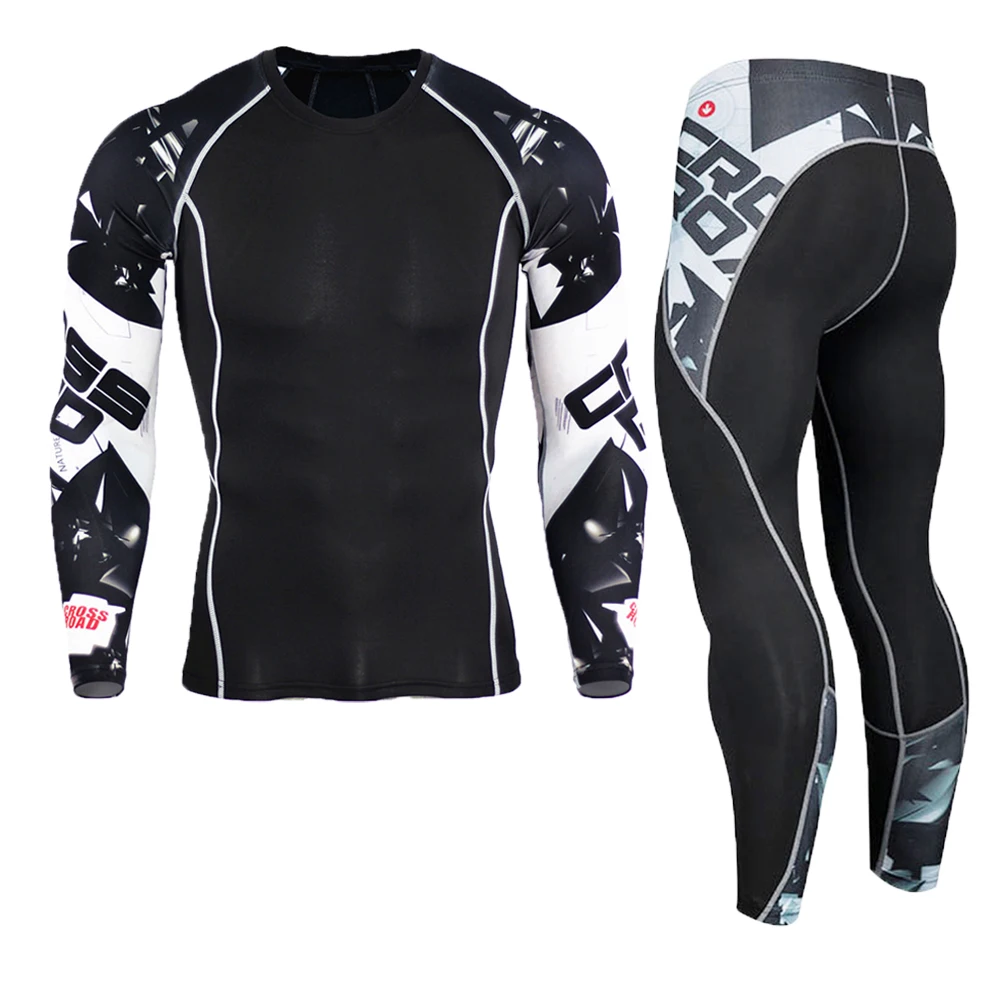

New Men Thermal Underwear Sets Compression Fleece Sweat Quick Drying Thermo Underwear Men Clothing Longs Johns Rashgard kit