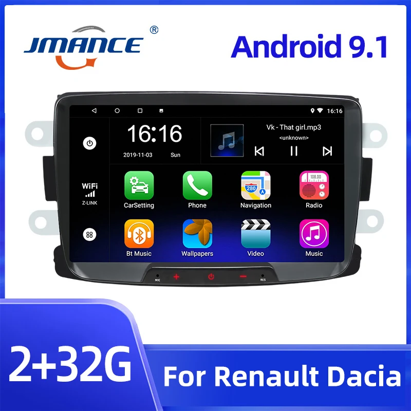 Мультимедийная магнитола JMANCE мультимедийная стерео система на Android 9 1 с GPS 8