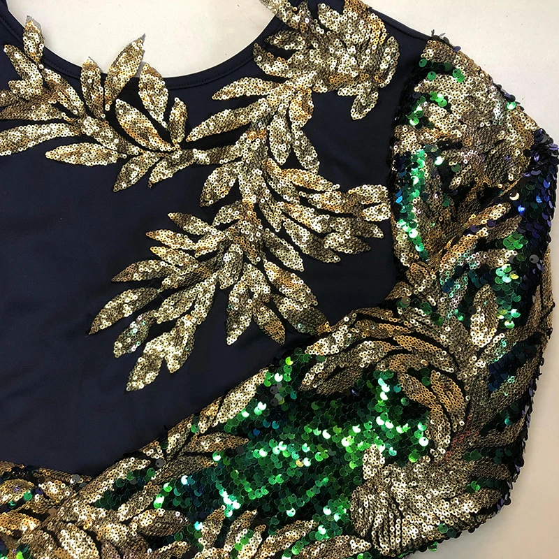Vintage-Green-Long-Sleeve-Mermaid-Sequins-Dress-Sparkly-Elegant-Plus-Size-Shiny-Party-Evening-African-Long (4)