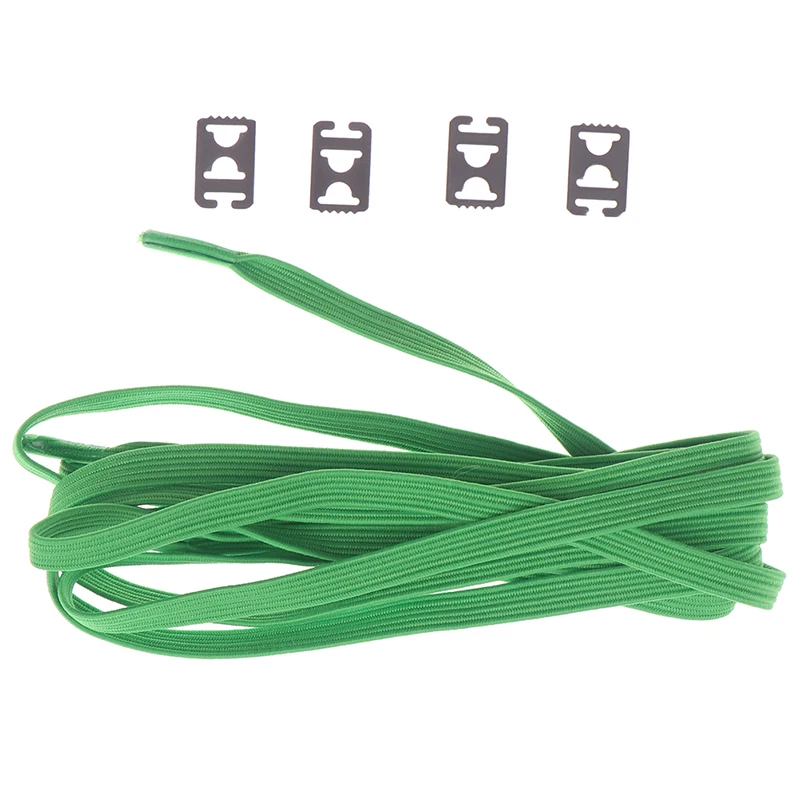 Green Новое поступление, 1 пара новых эластичных лент 105 см без галстука, шнурки для ленивых, эластичный резиновый шнурок с пряжкой - Цвет: Green