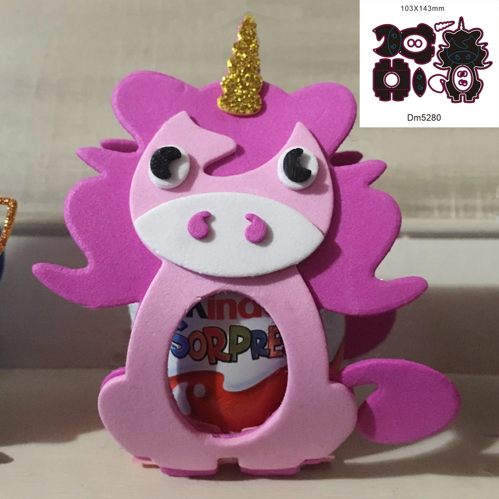 새로운 부활절 달걀, 유니콘 다이, 금속 절단 다이, 스크랩북 엠보싱 카드, 사..