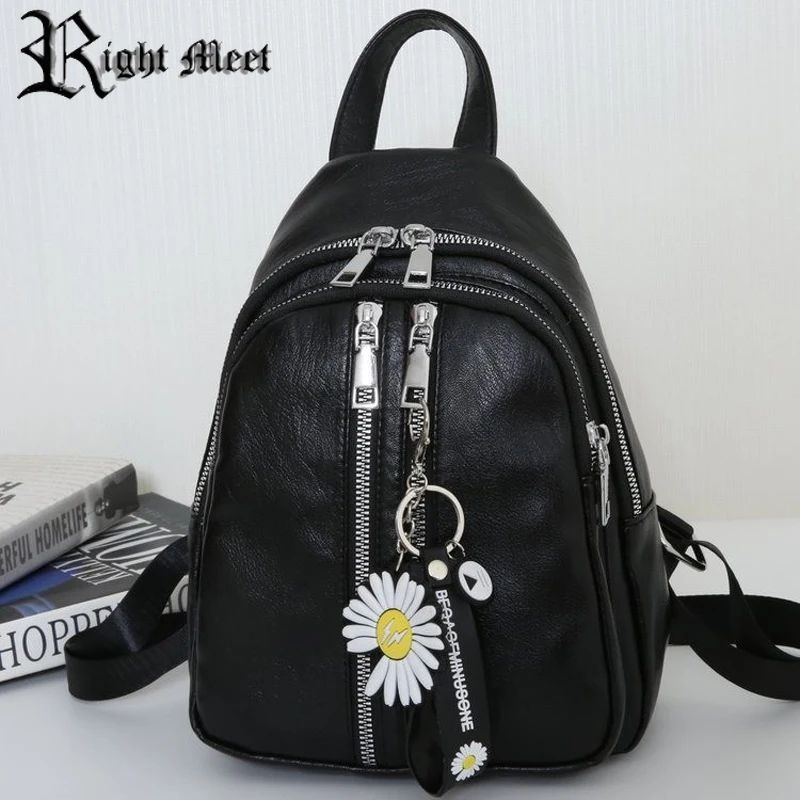 

Japan Style Versatile Backpack Women's New Soft Leather Fashion Bag Edition Big Korean Running Book for Travel