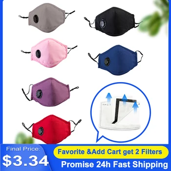 

Reusable Mouth CoverRespirator Mouth Cover with Breathing Valve Dustproof Soft Breathable Pollution Proof Anti PM2.5