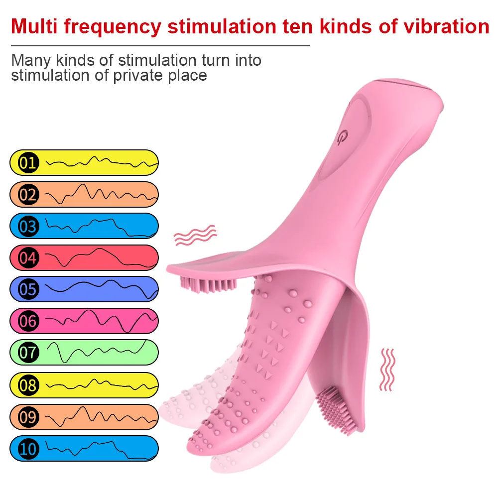 Silicone Tongue Vibrator Clitoris Stimulator Vibrator Rechargeable Clit Female Adult Sex Toy For Women Masturbator For Couples