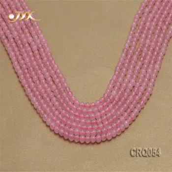 

JYX Authentic Wholesale 4.5mm Round Rose Quartz Beads String 15inch DIY Jewelry for Women