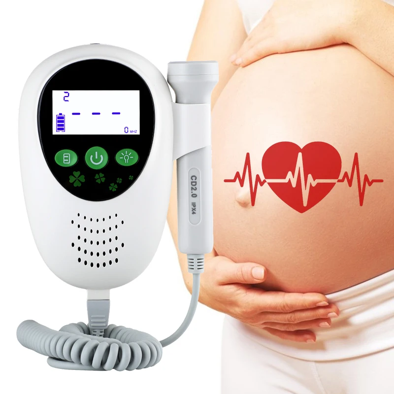 Ultrasound Doppler Fetal Heartbeat Detector Baby Care Household Portable for Pregnancy Pulse No Radiation Stethoscope | Красота и