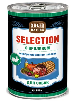 

Solid Natura selection rabbit for dogs 0,97 kg * 8 PCs