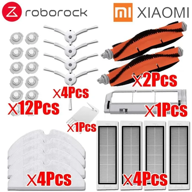 Моющийся Очиститель фильтр для Xiaomi Mijia Roborock Запчасти для пылесоса с боковой щеткой основная щетка HEPA фильтр швабры - Цвет: 13
