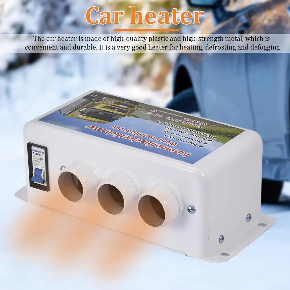 

12V/24V 500W-1000W Portable Car Heater Mute Fast Heating Fan Cooling Fan Windscreen Defrosts Defogger Auto Car Heater