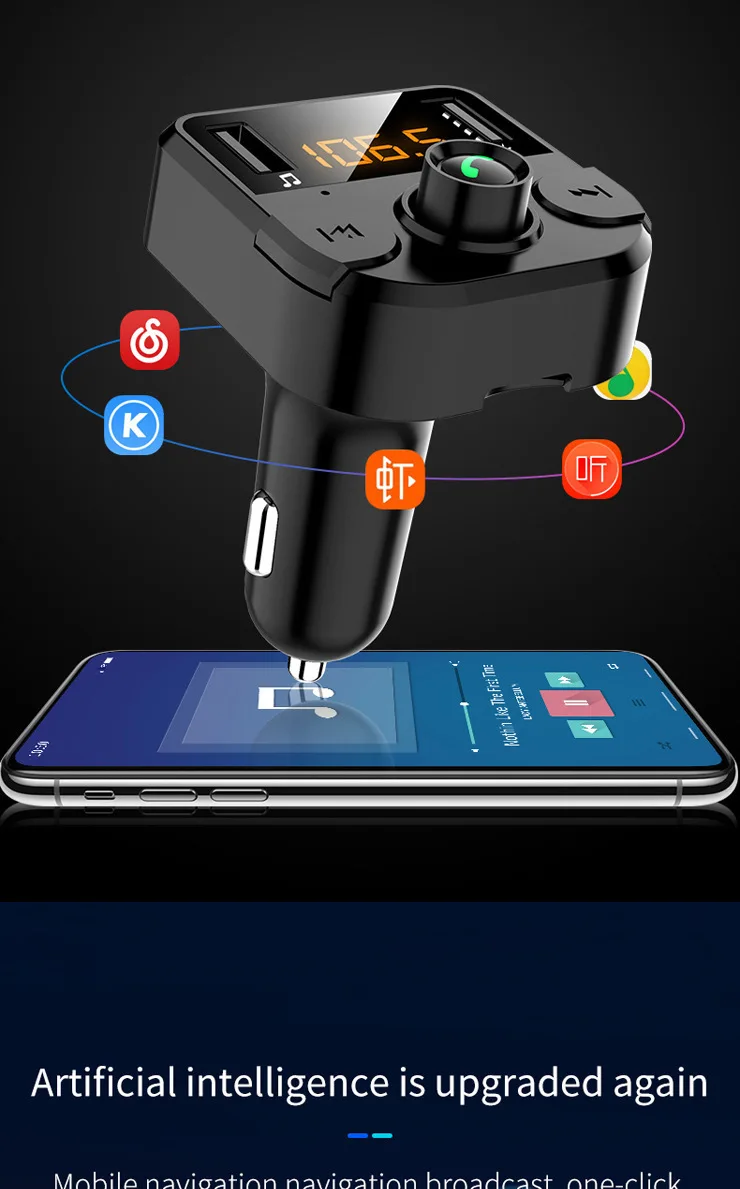 Двойное USB Автомобильное зарядное устройство с fm-передатчиком Bluetooth беспроводной Hands-free FM модулятор АВТО MP3-плеер Автомобильное зарядное устройство для телефона для iPhone