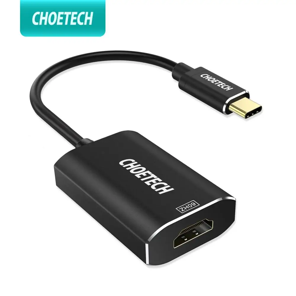 CHOETECH USB C к HDMI 4K 60Hz Type Thunderbolt 3 совместимый адаптер для Galaxy S9/S9 Plus 2017/2016 MacBook Pro|Кабели