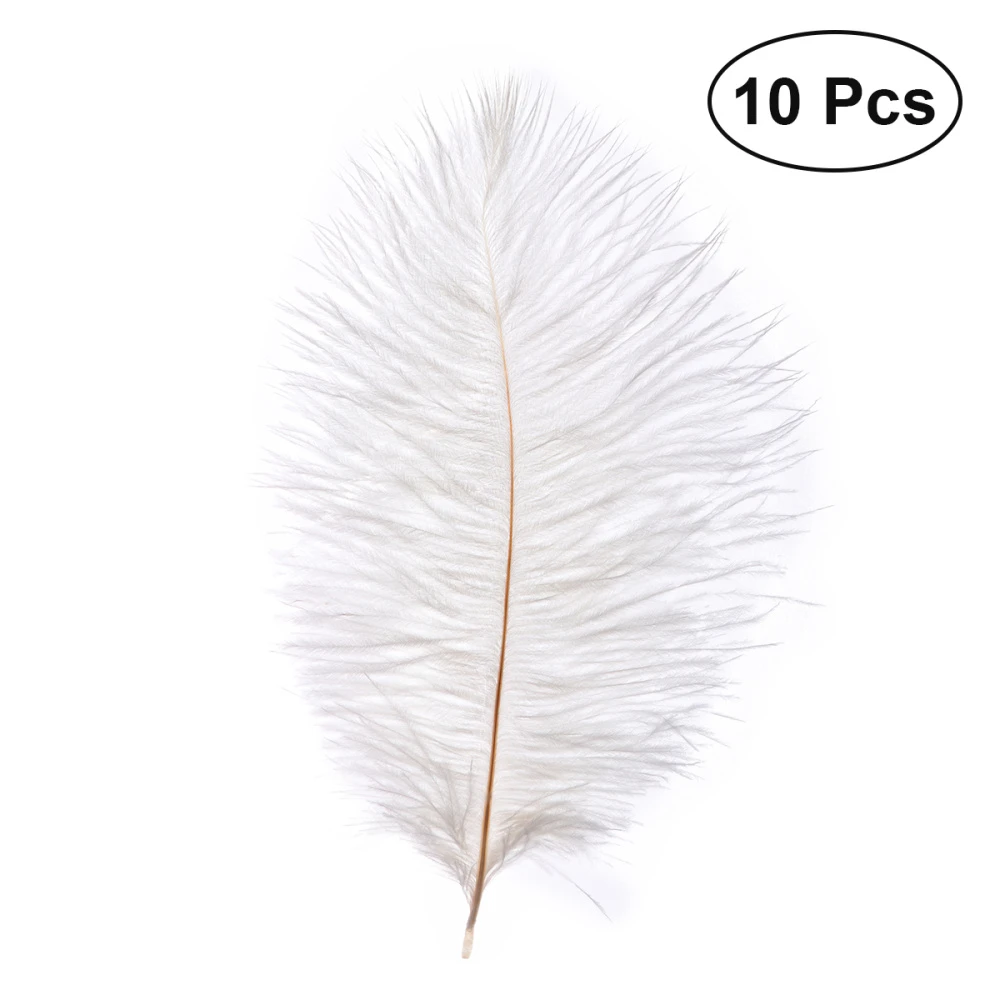 10 Uds. De plumas de avestruz de 20 25cm, penacho DIY para manualidades para fiesta en casa, decoración para actuación, accesorios para trajes boda, centros de - AliExpress