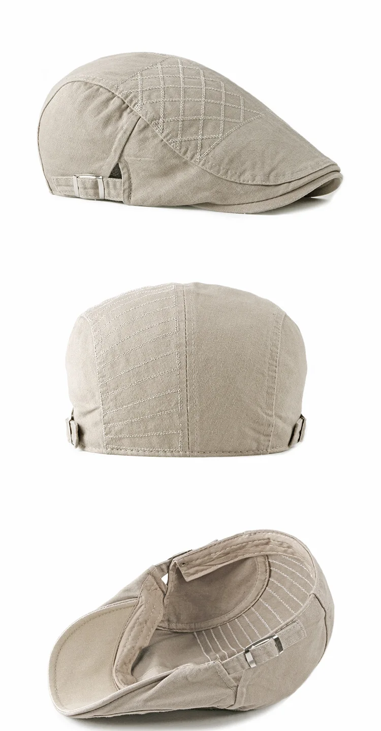 European And American-Style Plus-sized Pure Cotton Hat Spring-Summer Autumn New Style Beret Men's Outdoor Duckbill Hat Korean-st