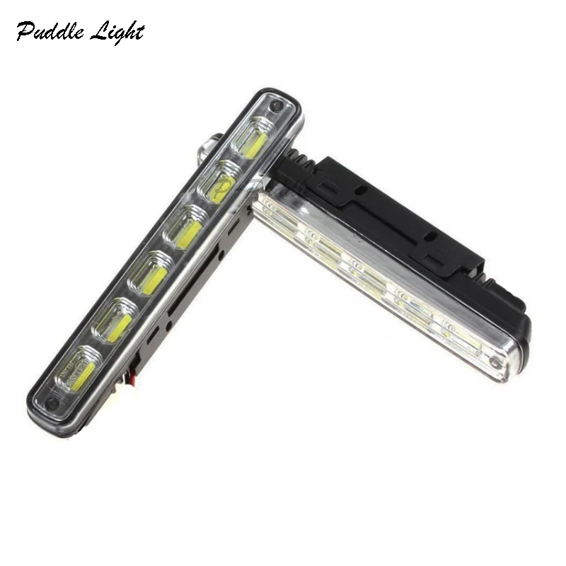 

LED Day Turn Signal Lights COB LED Universal Car Controller of Daytime Running lights White Headlight Auto Waterproof Lamp 6LEDs