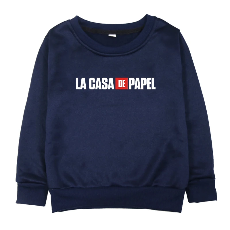 Hoodies 2 La Casa De Papel/свитер для маленьких девочек, топы, г. Новая весенне-осенняя Повседневная футболка с длинным рукавом, свитер Одежда для детей - Color: Hoodies 2