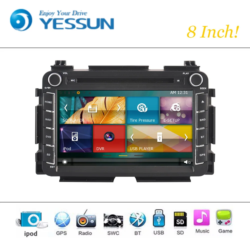 Автомобильный DVD-плеер система Wince для Honda Vezel Авторадио стерео GPS-навигация