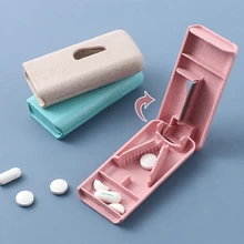 

1pc Mini Useful Portable Medicine Pill Holder Tablet Cutter Splitter Pill Case Storage Box Pill Tablet Pill Cutter Divider