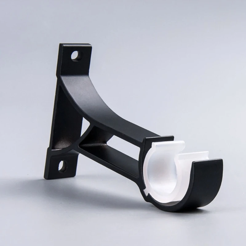 Description Picture 6 of item2pcs Window Drapery Ceiling Hanging Holder Wall Curtain Rod Bracket Set Side Top Mounted Fits 1 inches Rod