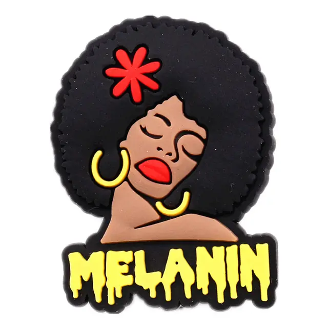 33 Kinds of Melanin Rights Protection Shoe Charms Accessories Black Life Prayer PVC Shoe Decoration for Croc jibz X-mas Gifts D