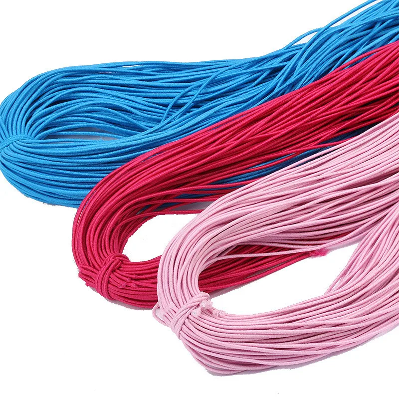 Горячая 1 мм цветной бисер эластичный шнур канатная Резиновая лента эластичный стрейч шнур DIY браслет Швейные аксессуары 25 ярдов