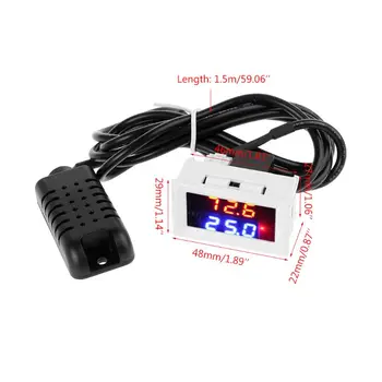 

DC 12V 10A Digital Humidity Controller Intelligent Hygrometer 1%-99%RH Switch 24BA