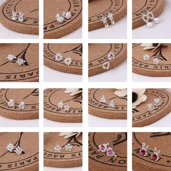 

Recommend Cute Exquisite Simlated Pearl Crystal Stud Earring Butterfly Snowflake Star Triangle Crown Shape Earring