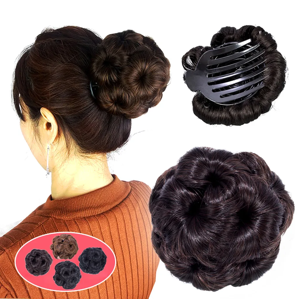 Инструменты для укладки волос аксессуары для женщин и девочек парик для волос для невесты макияж резинка для прически пучок кудрявые цветы шиньон парик#40108