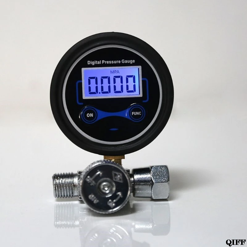 Цифровой 1/" 200PSI регулятор давления воздуха Манометр регулирующий клапан для распылителя