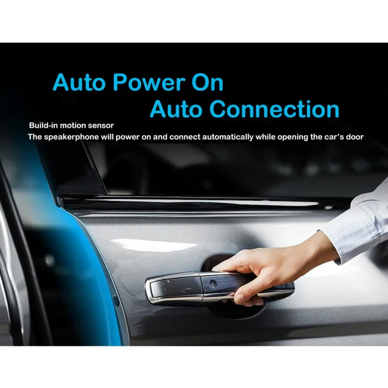 Автомобильный комплект с Bluetooth и громкой связью, 4,2, солнцезащитный козырек, зажим, беспроводной аудио приемник, динамик, телефон, громкий динамик, музыкальный плеер, двойной микрофон