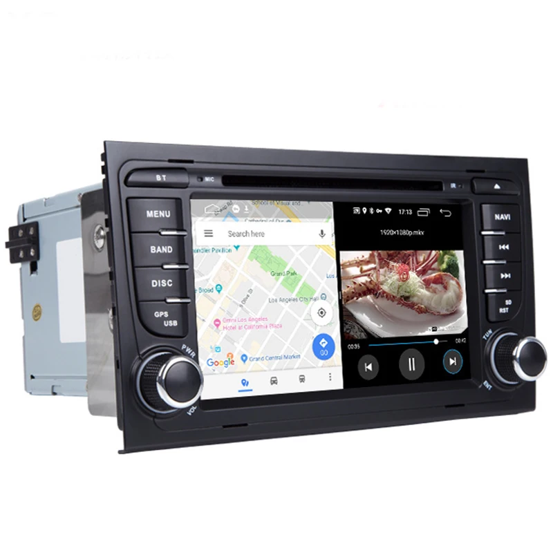 Автомобильный DVD плеер 2 DIN Авторадио Android 8,1 для A4/S4 B6 B7 RS4 8E 8H 8F B9 SEAT EXEO 2002 gps навигации головное устройство(2G+ 32G
