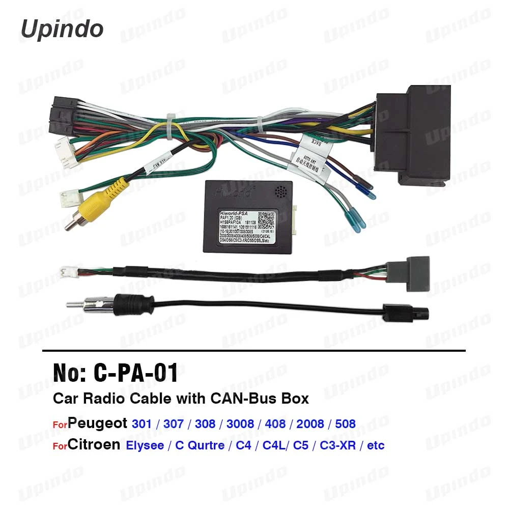Cable de Radio de coche CAN BUS para PEUGEOT 307, 3008, Citroen C4L, C3 XR, arnés de cableado de potencia, conector Multimedia Android|Cables, adaptadores y enchufes| - AliExpress