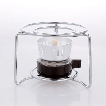 

Stainless Steel Teapot Tea Pot Coffee Warmer Holder Stand Candle Alcohol Lamp Heating Stove Holder