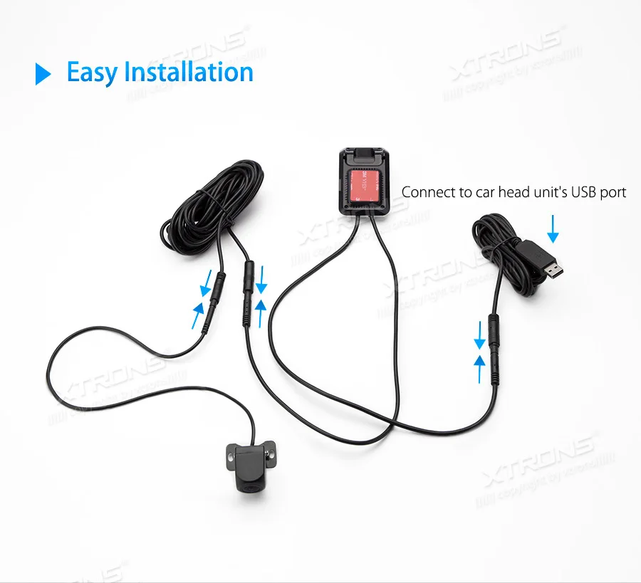 XTRONS DVR027S 1280*720 HD Автомобильный видеорегистратор заднего вида