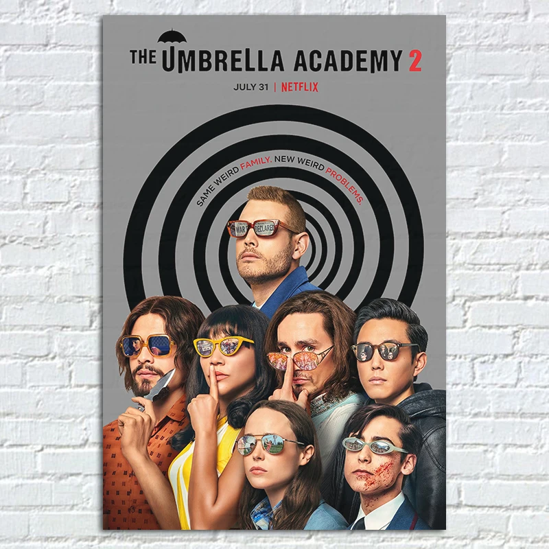 

TV Comedy Umbrella Academy Wall Art Poster Home Room Decoration Silk Fabric Print 2020 Season 2 Movie Picture
