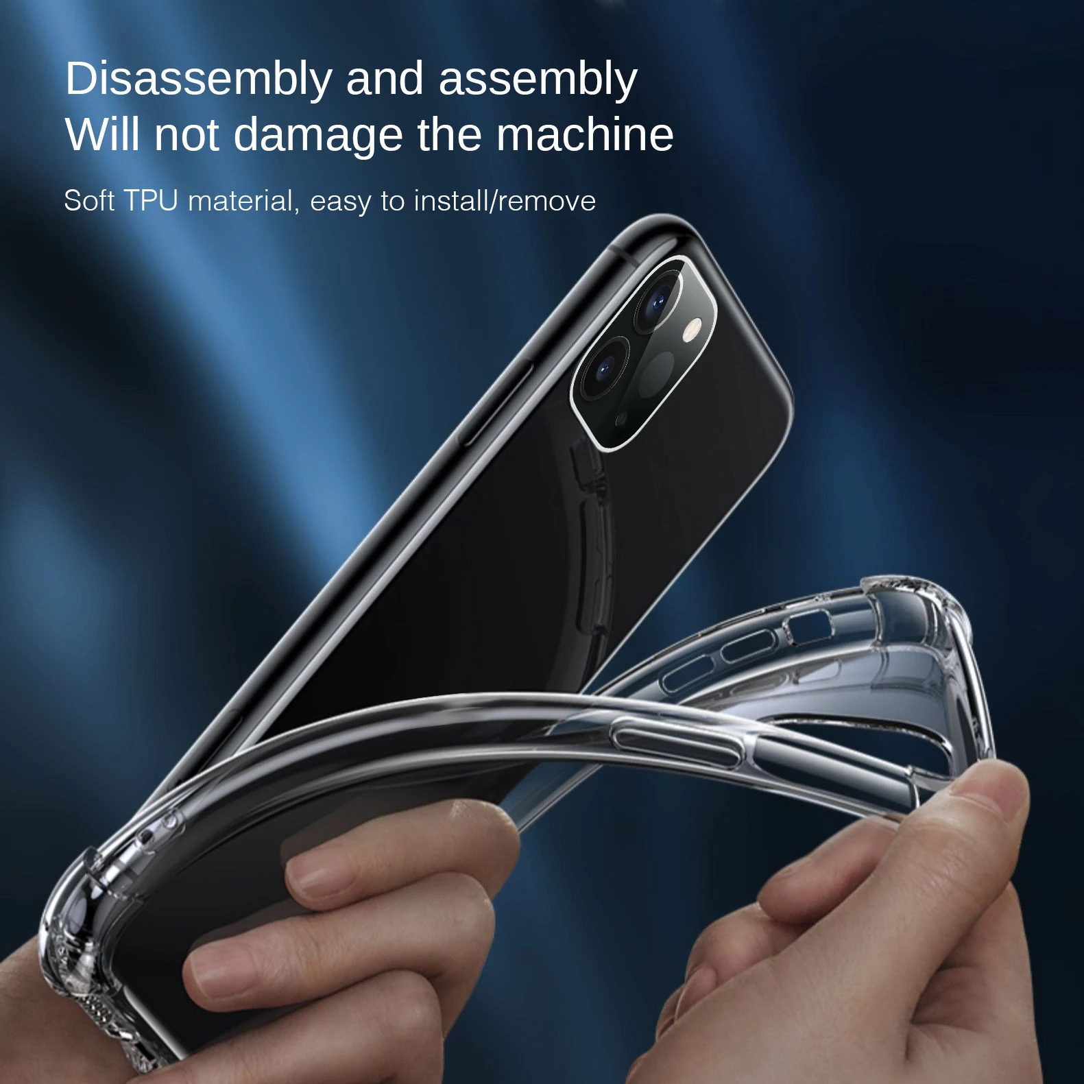 For iphone 12 Mini Case Transparent Shockproof Back Cover Funda iphone12 Pro Max Aifon 11 X XS XR 6 7 8 Plus SE Silicone Coque