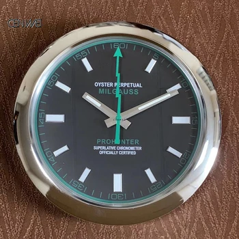 

Large Wall Clock Modern Metal Clocks Wall Watches Home Decor Silver Luminous Watch Horloge Murale Gift