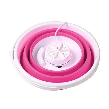 

Folding Laundry Tub Basin Portable USB Mini Washing Machine, Automatic Clothes Washing Bucket for Home Travel 5V