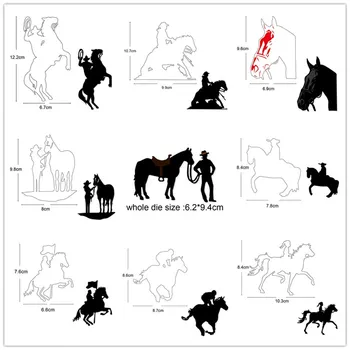 

Lady Man Horse Riding Series Metal Cutting Dies for DIY dies Scrapbooking Paper Card Making Embossing dies Decorative Craft Dies